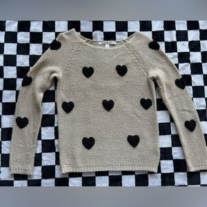 LC Lauren Conrad Black Heart Sweater